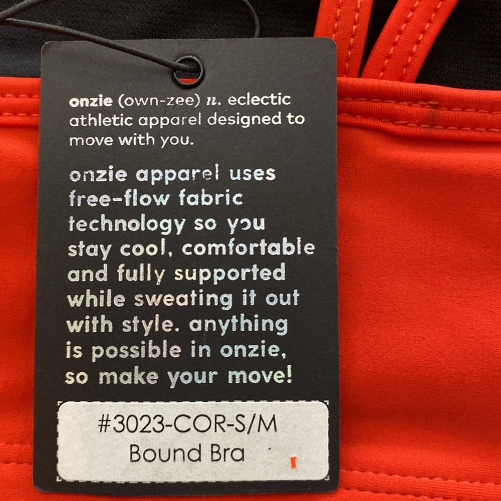 Onzie Yoga Bound Bra Top. Poppy red. 
BNWT - Picture 9 of 11